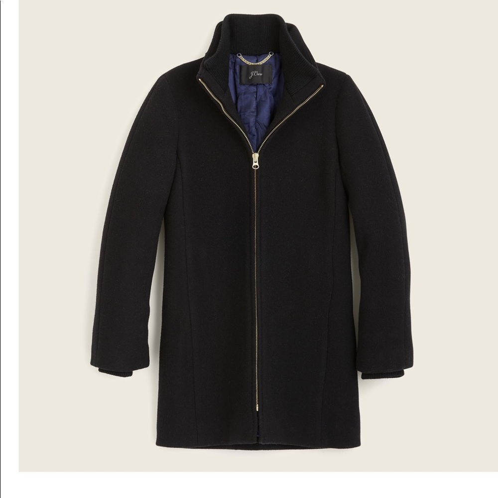 J. CREW Women's Black WOOL Coat